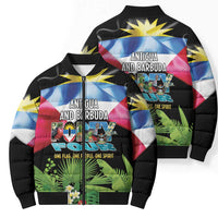 Antigua and Barbuda Independence Day Bomber Puffer Jacket 44th Anniversary One Flag One People One Spirit - Wonder Print Shop