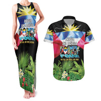 Antigua and Barbuda Independence Day Couples Matching Tank Maxi Dress and Hawaiian Shirt 44th Anniversary One Flag One People One Spirit - Wonder Print Shop