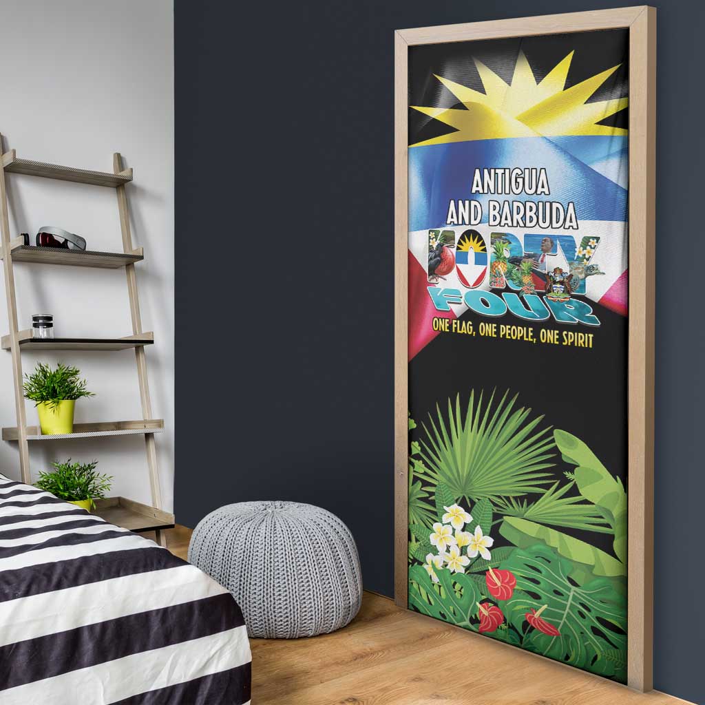 Antigua and Barbuda Independence Day Door Cover 44th Anniversary One Flag One People One Spirit - Wonder Print Shop