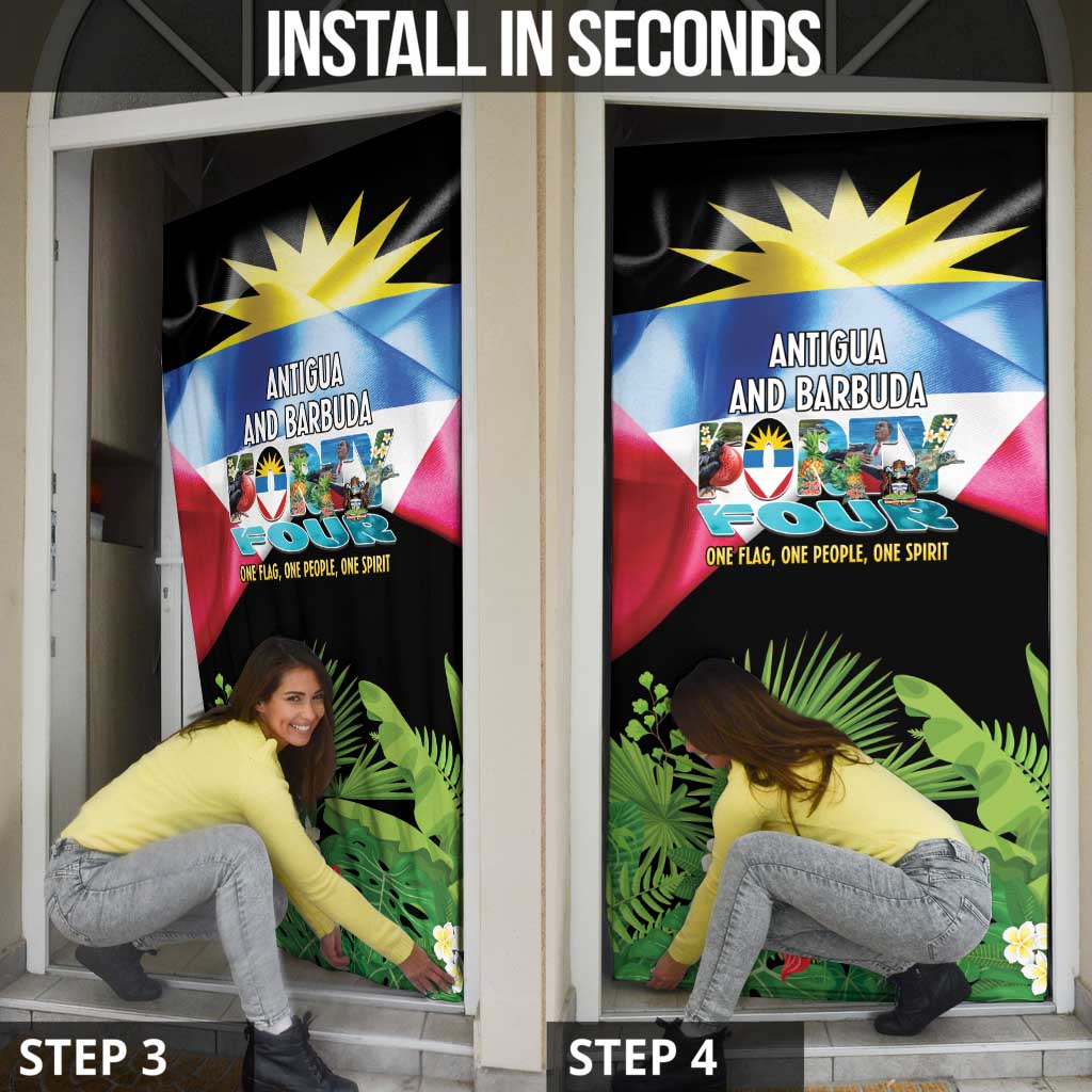 Antigua and Barbuda Independence Day Door Cover 44th Anniversary One Flag One People One Spirit - Wonder Print Shop