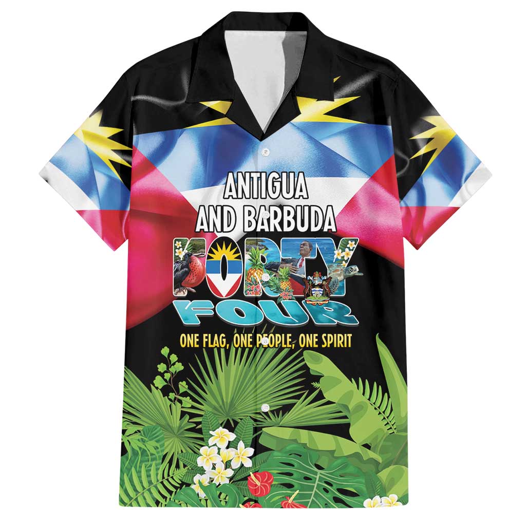 Antigua and Barbuda Independence Day Family Matching Long Sleeve Bodycon Dress and Hawaiian Shirt 44th Anniversary One Flag One People One Spirit - Wonder Print Shop