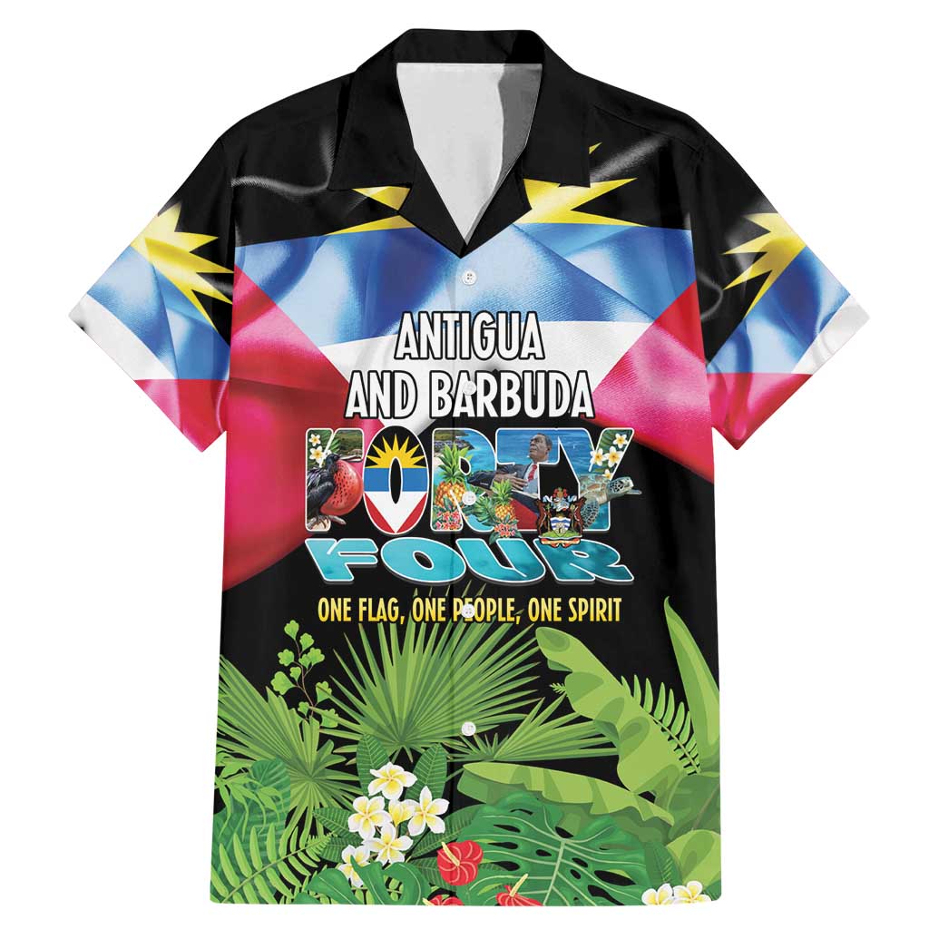 Antigua and Barbuda Independence Day Family Matching Mermaid Dress and Hawaiian Shirt 44th Anniversary One Flag One People One Spirit - Wonder Print Shop