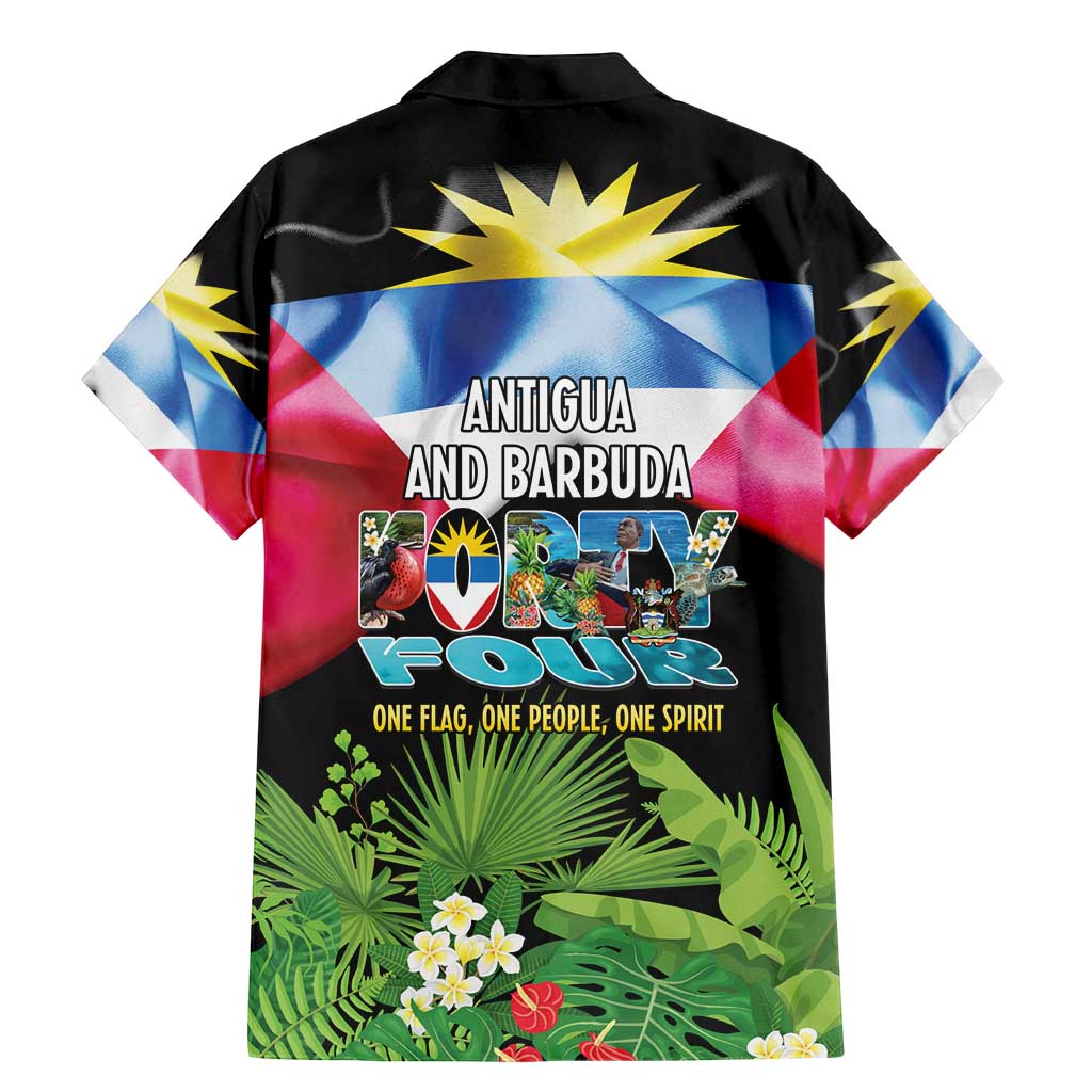 Antigua and Barbuda Independence Day Family Matching Mermaid Dress and Hawaiian Shirt 44th Anniversary One Flag One People One Spirit - Wonder Print Shop