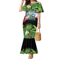 Antigua and Barbuda Independence Day Family Matching Mermaid Dress and Hawaiian Shirt 44th Anniversary One Flag One People One Spirit - Wonder Print Shop