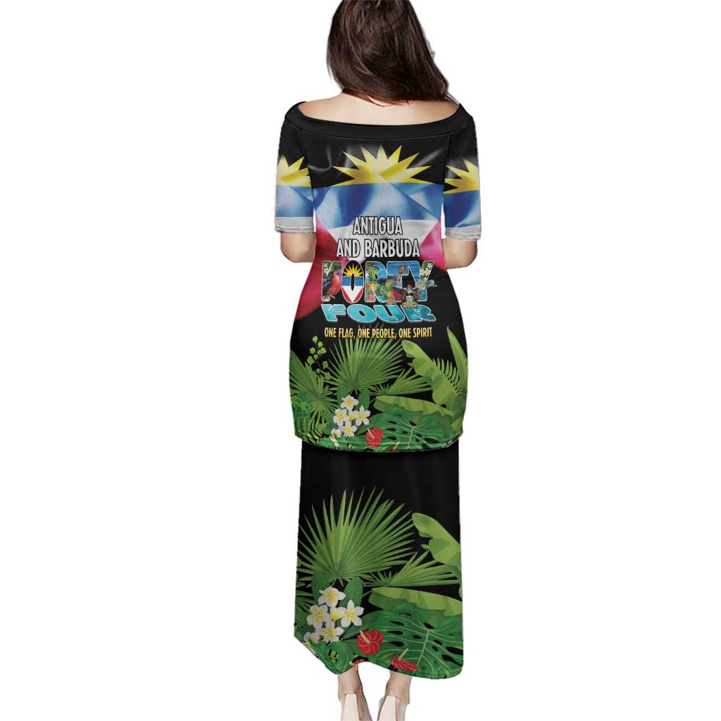 Antigua and Barbuda Independence Day Family Matching Puletasi and Hawaiian Shirt 44th Anniversary One Flag One People One Spirit - Wonder Print Shop