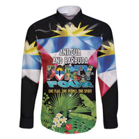 Antigua and Barbuda Independence Day Family Matching Short Sleeve Bodycon Dress and Hawaiian Shirt 44th Anniversary One Flag One People One Spirit - Wonder Print Shop