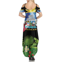 Antigua and Barbuda Independence Day Family Matching Summer Maxi Dress and Hawaiian Shirt 44th Anniversary One Flag One People One Spirit - Wonder Print Shop