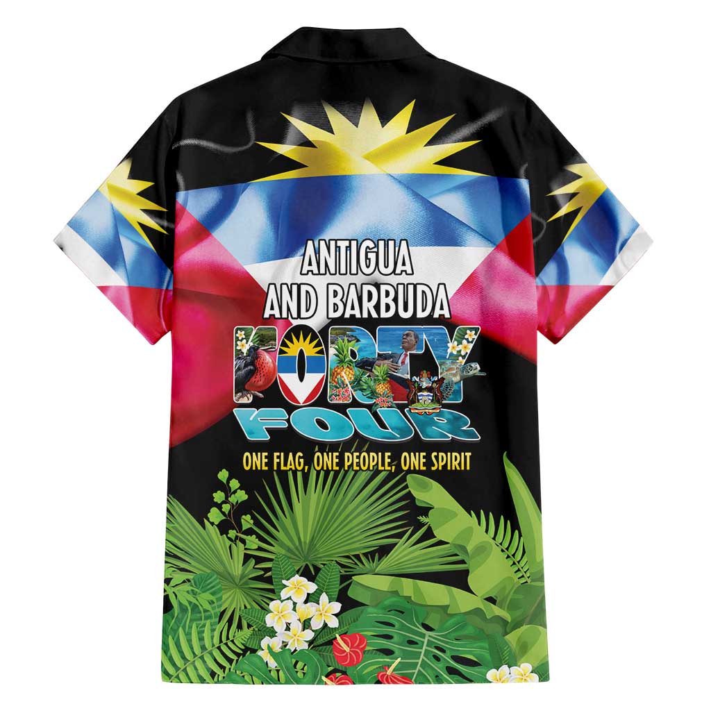 Antigua and Barbuda Independence Day Family Matching Tank Maxi Dress and Hawaiian Shirt 44th Anniversary One Flag One People One Spirit - Wonder Print Shop