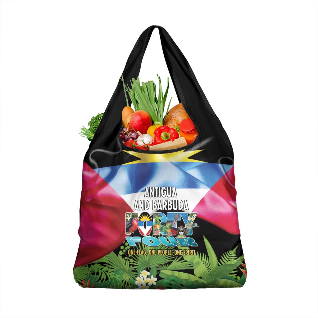 Antigua and Barbuda Independence Day Grocery Bag 44th Anniversary One Flag One People One Spirit - Wonder Print Shop