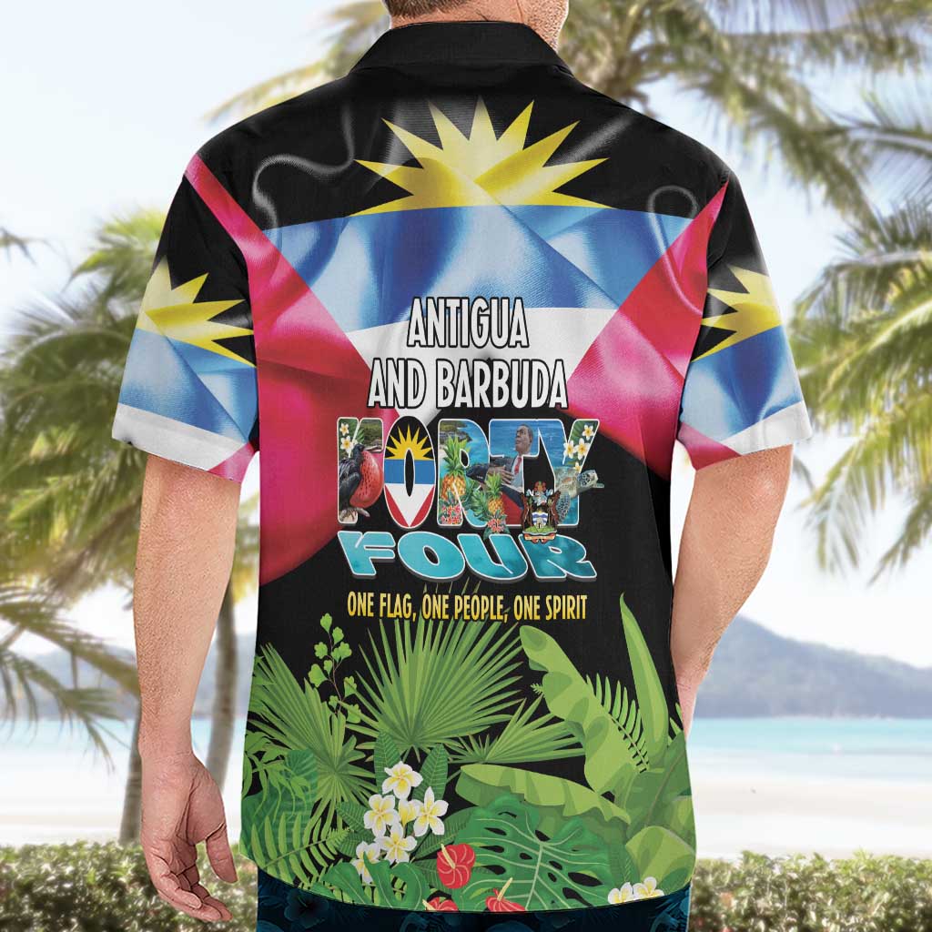 Antigua and Barbuda Independence Day Hawaiian Shirt 44th Anniversary One Flag One People One Spirit - Wonder Print Shop