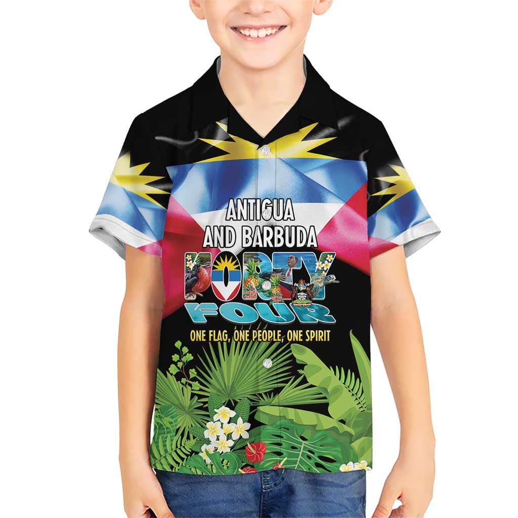 Antigua and Barbuda Independence Day Hawaiian Shirt 44th Anniversary One Flag One People One Spirit - Wonder Print Shop