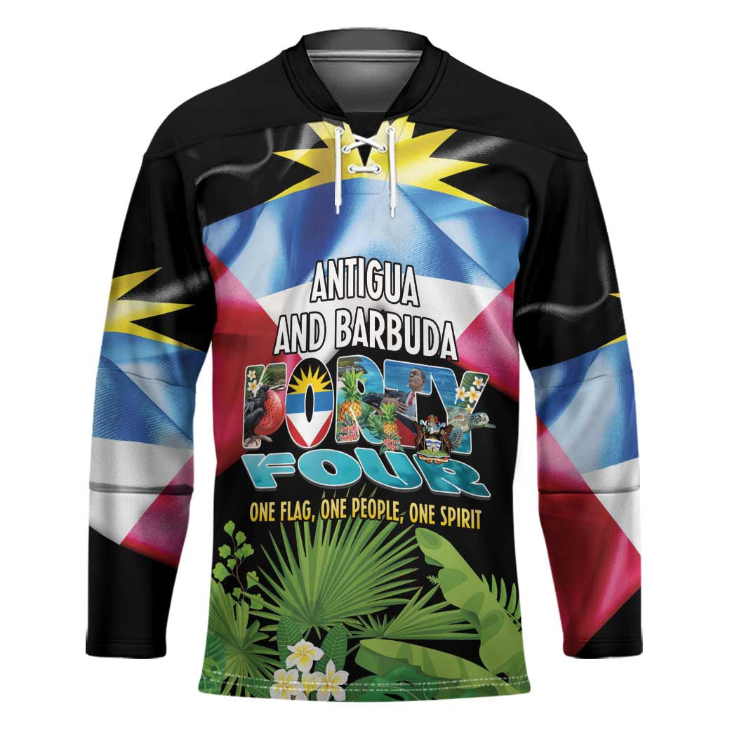Antigua and Barbuda Independence Day Hockey Jersey 44th Anniversary One Flag One People One Spirit - Wonder Print Shop