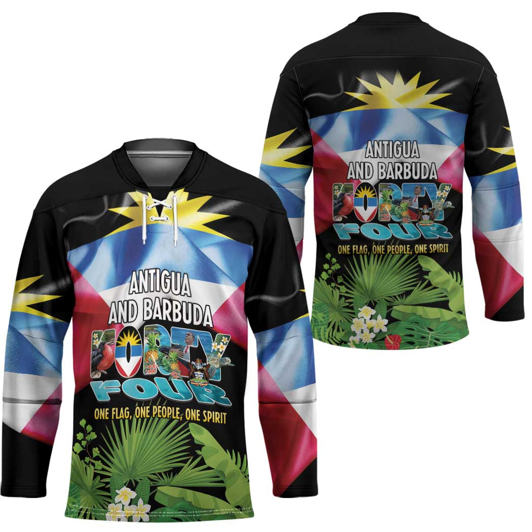 Antigua and Barbuda Independence Day Hockey Jersey 44th Anniversary One Flag One People One Spirit - Wonder Print Shop