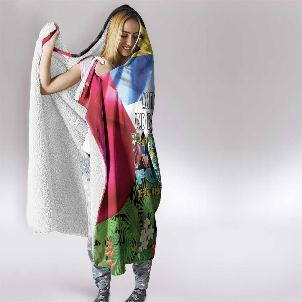 Antigua and Barbuda Independence Day Hooded Blanket 44th Anniversary One Flag One People One Spirit - Wonder Print Shop