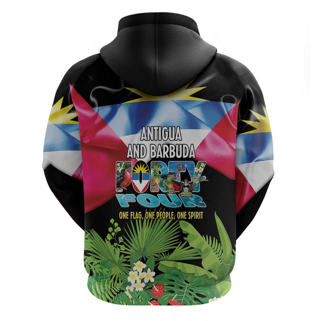 Antigua and Barbuda Independence Day Hoodie 44th Anniversary One Flag One People One Spirit - Wonder Print Shop