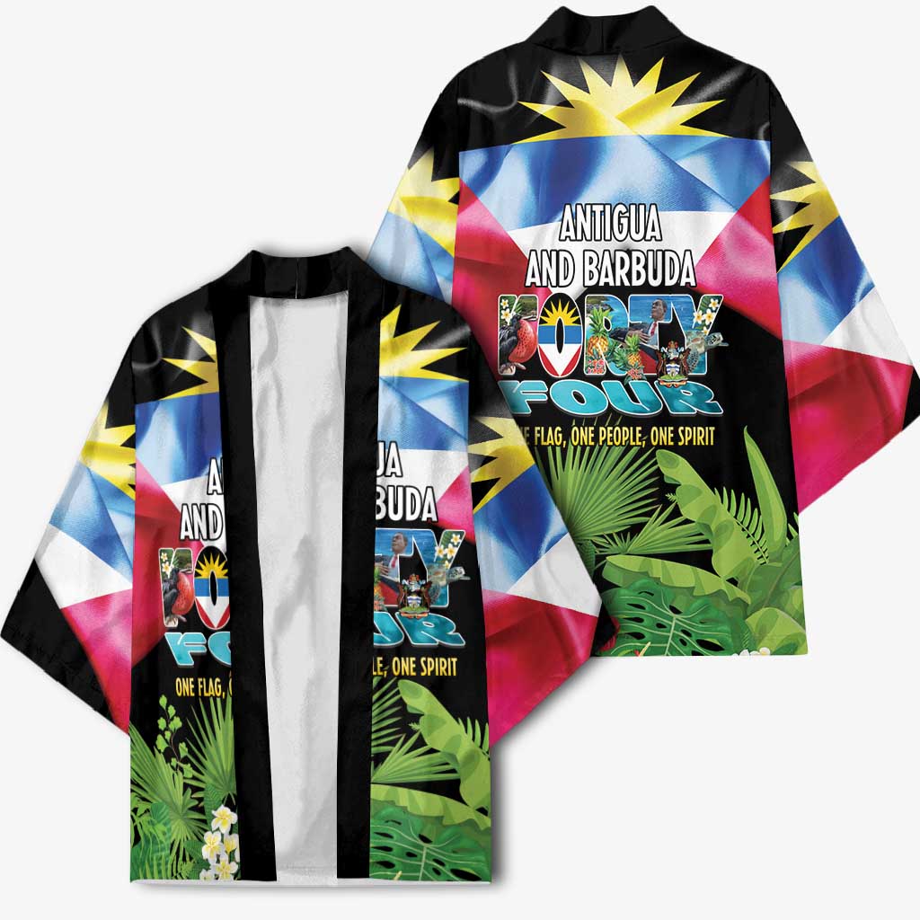 Antigua and Barbuda Independence Day Kimono 44th Anniversary One Flag One People One Spirit - Wonder Print Shop
