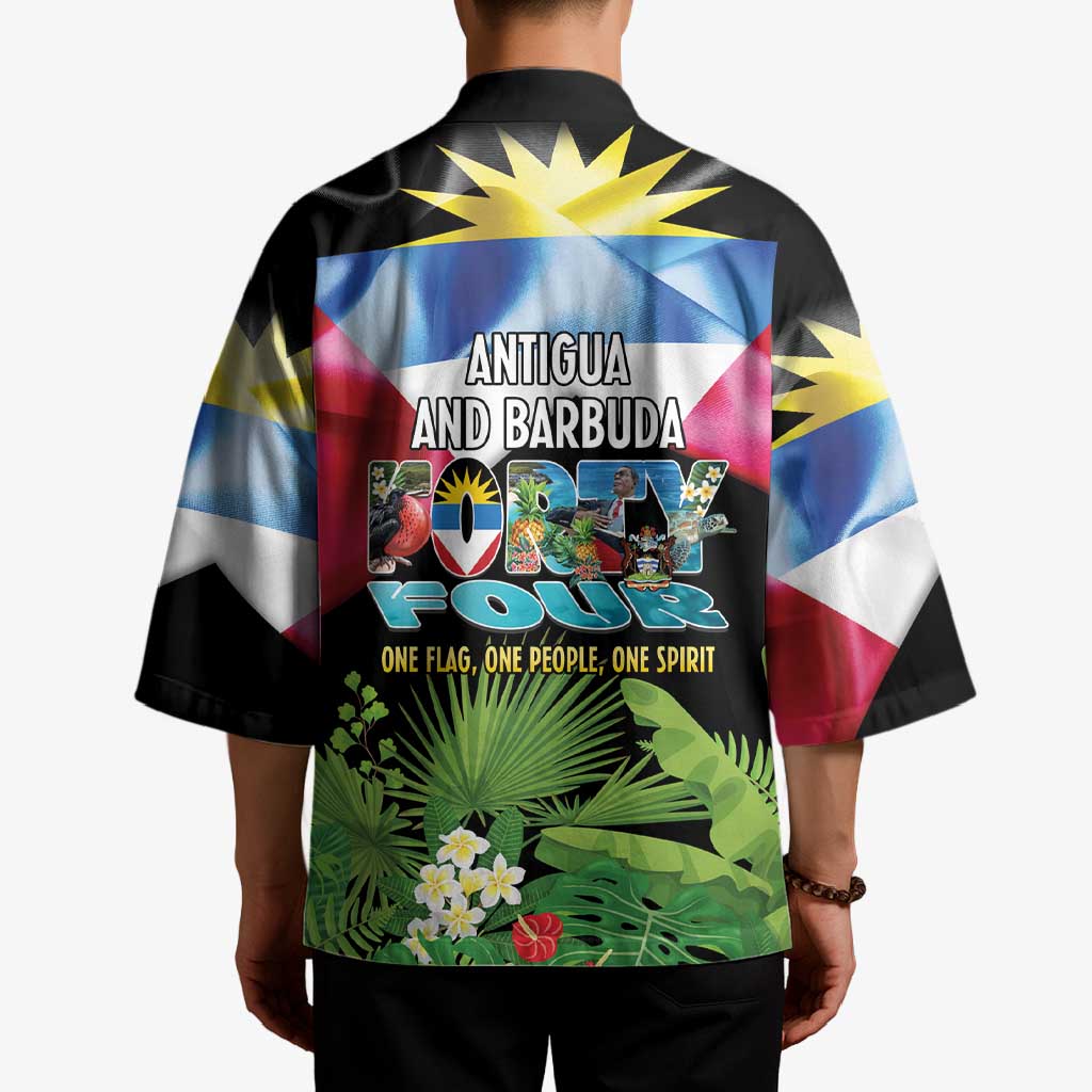 Antigua and Barbuda Independence Day Kimono 44th Anniversary One Flag One People One Spirit - Wonder Print Shop