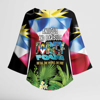 Antigua and Barbuda Independence Day Kimono Sleeve Blouse 44th Anniversary One Flag One People One Spirit - Wonder Print Shop