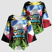 Antigua and Barbuda Independence Day Kimono Sleeve Blouse 44th Anniversary One Flag One People One Spirit - Wonder Print Shop