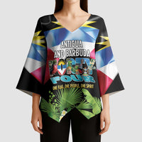 Antigua and Barbuda Independence Day Kimono Sleeve Blouse 44th Anniversary One Flag One People One Spirit - Wonder Print Shop