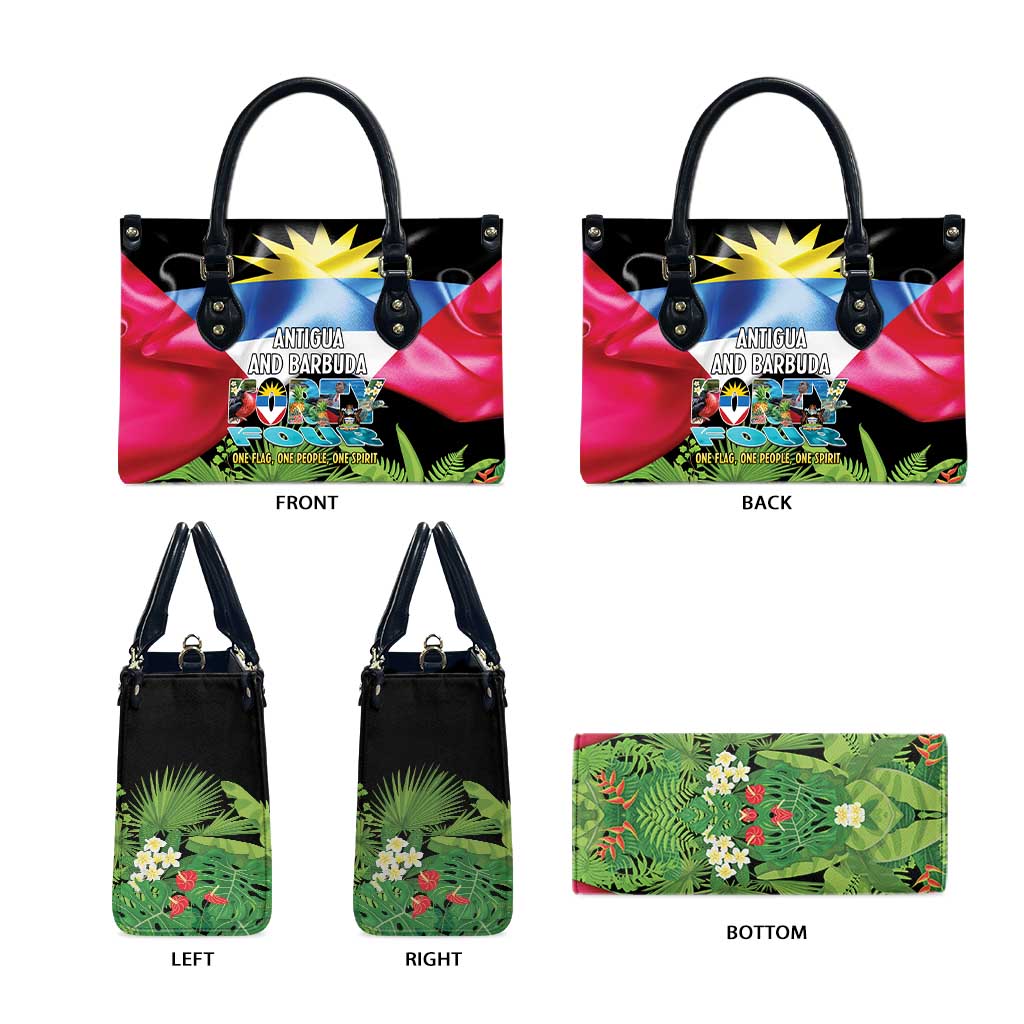 Antigua and Barbuda Independence Day Leather Bag 44th Anniversary One Flag One People One Spirit - Wonder Print Shop