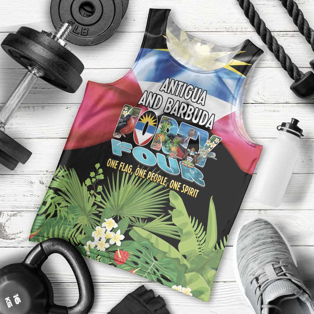 Antigua and Barbuda Independence Day Men Tank Top 44th Anniversary One Flag One People One Spirit - Wonder Print Shop