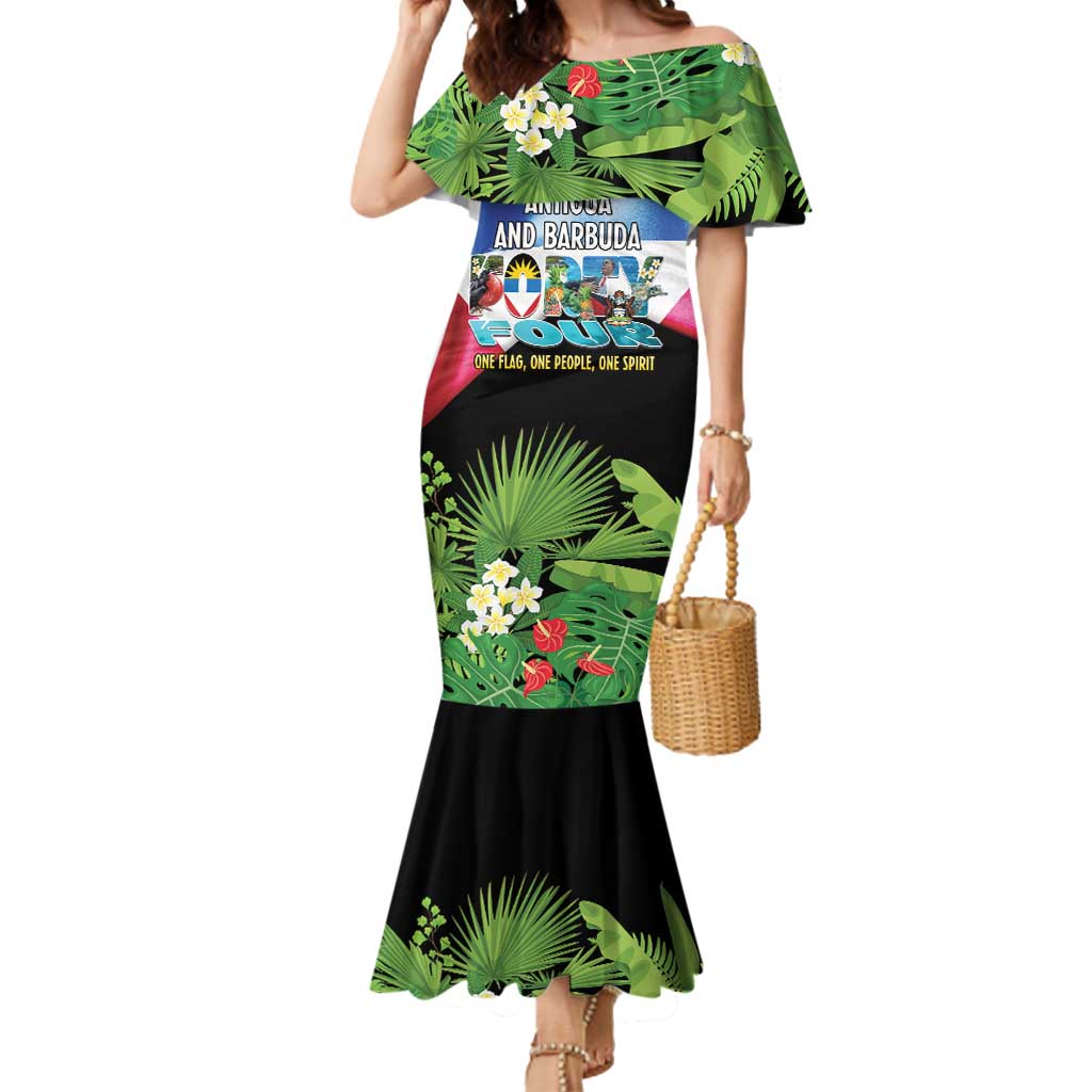 Antigua and Barbuda Independence Day Mermaid Dress 44th Anniversary One Flag One People One Spirit - Wonder Print Shop