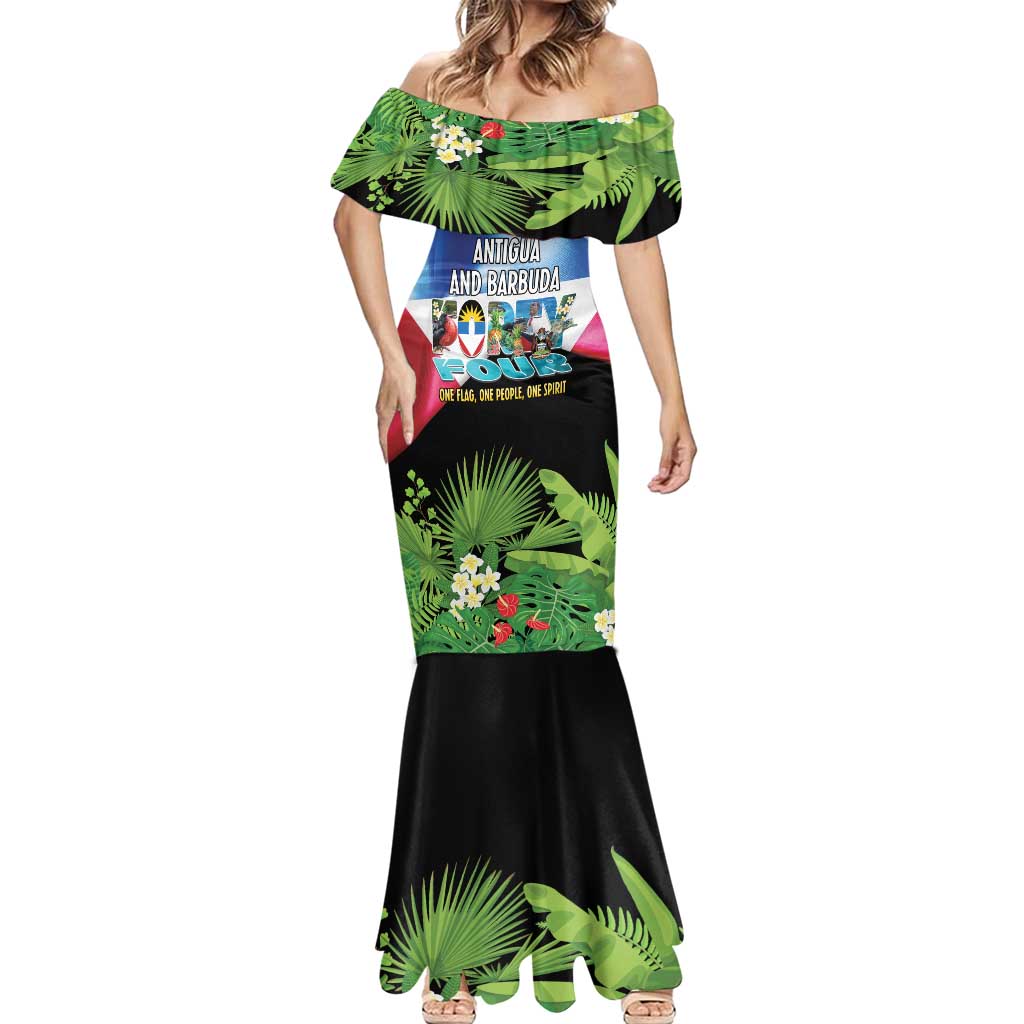 Antigua and Barbuda Independence Day Mermaid Dress 44th Anniversary One Flag One People One Spirit - Wonder Print Shop