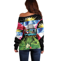 Antigua and Barbuda Independence Day Off Shoulder Sweater 44th Anniversary One Flag One People One Spirit - Wonder Print Shop