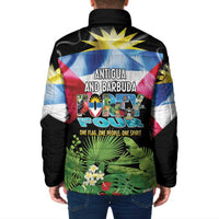 Antigua and Barbuda Independence Day Padded Jacket 44th Anniversary One Flag One People One Spirit - Wonder Print Shop