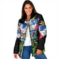 Antigua and Barbuda Independence Day Padded Jacket 44th Anniversary One Flag One People One Spirit - Wonder Print Shop