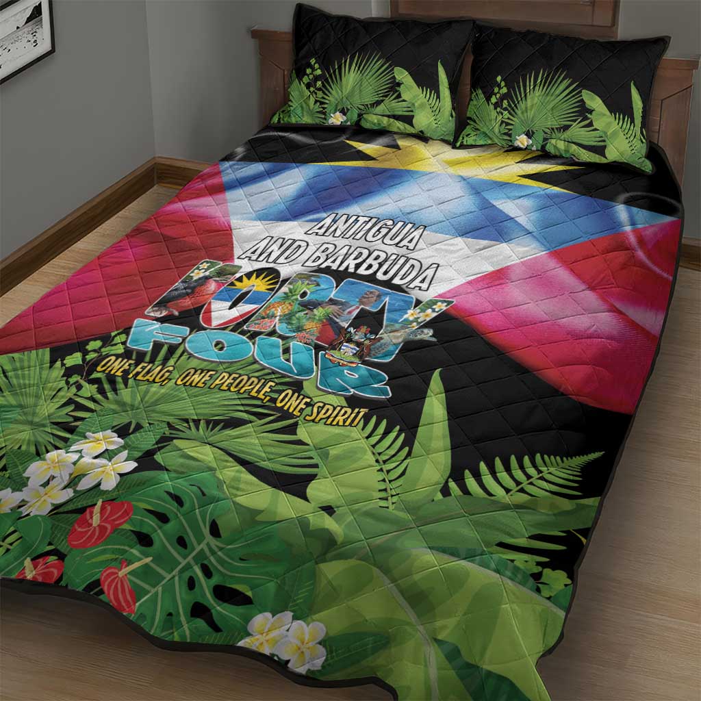 Antigua and Barbuda Independence Day Quilt Bed Set 44th Anniversary One Flag One People One Spirit - Wonder Print Shop