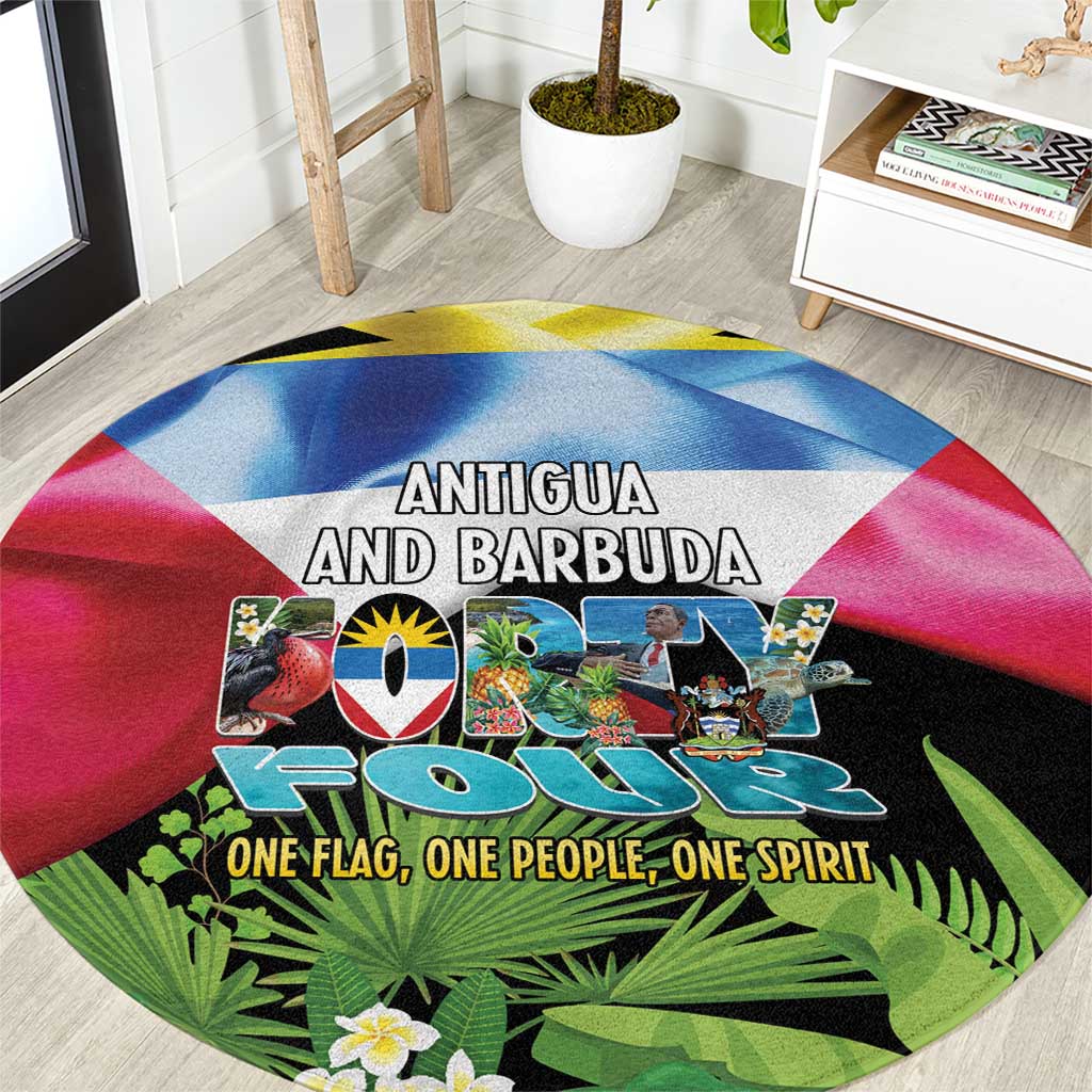 Antigua and Barbuda Independence Day Round Carpet 44th Anniversary One Flag One People One Spirit - Wonder Print Shop