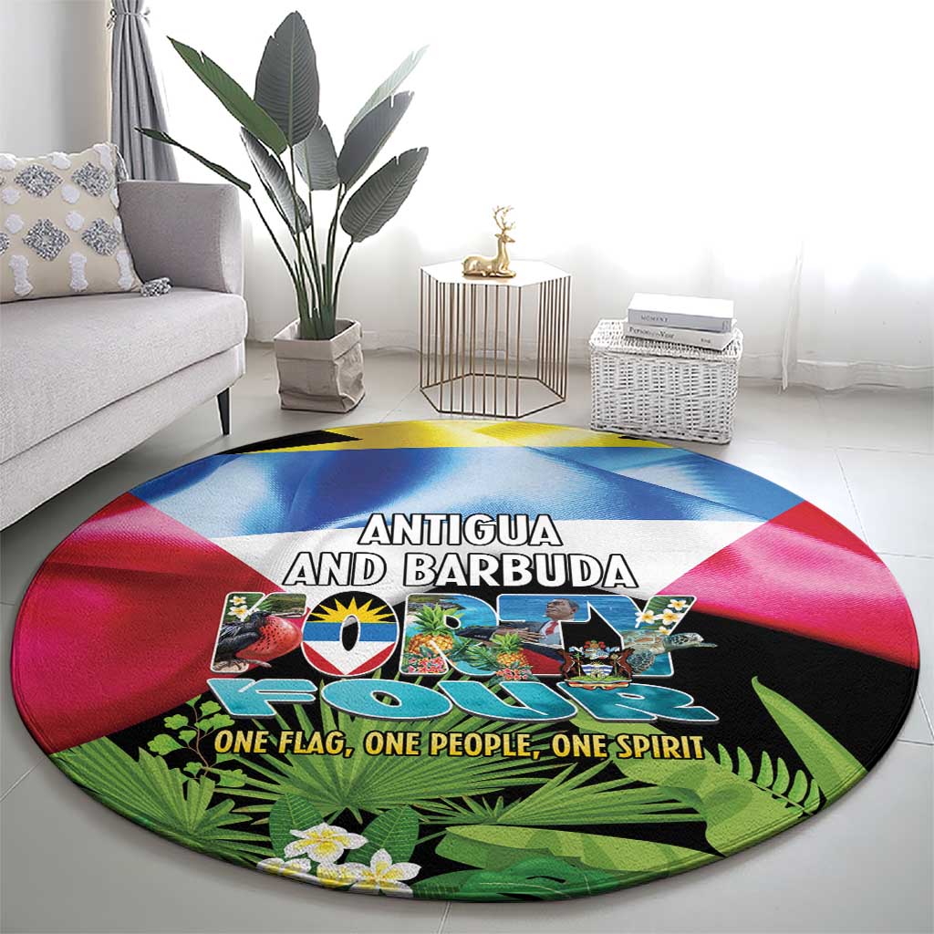 Antigua and Barbuda Independence Day Round Carpet 44th Anniversary One Flag One People One Spirit - Wonder Print Shop