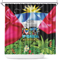 Antigua and Barbuda Independence Day Shower Curtain 44th Anniversary One Flag One People One Spirit - Wonder Print Shop