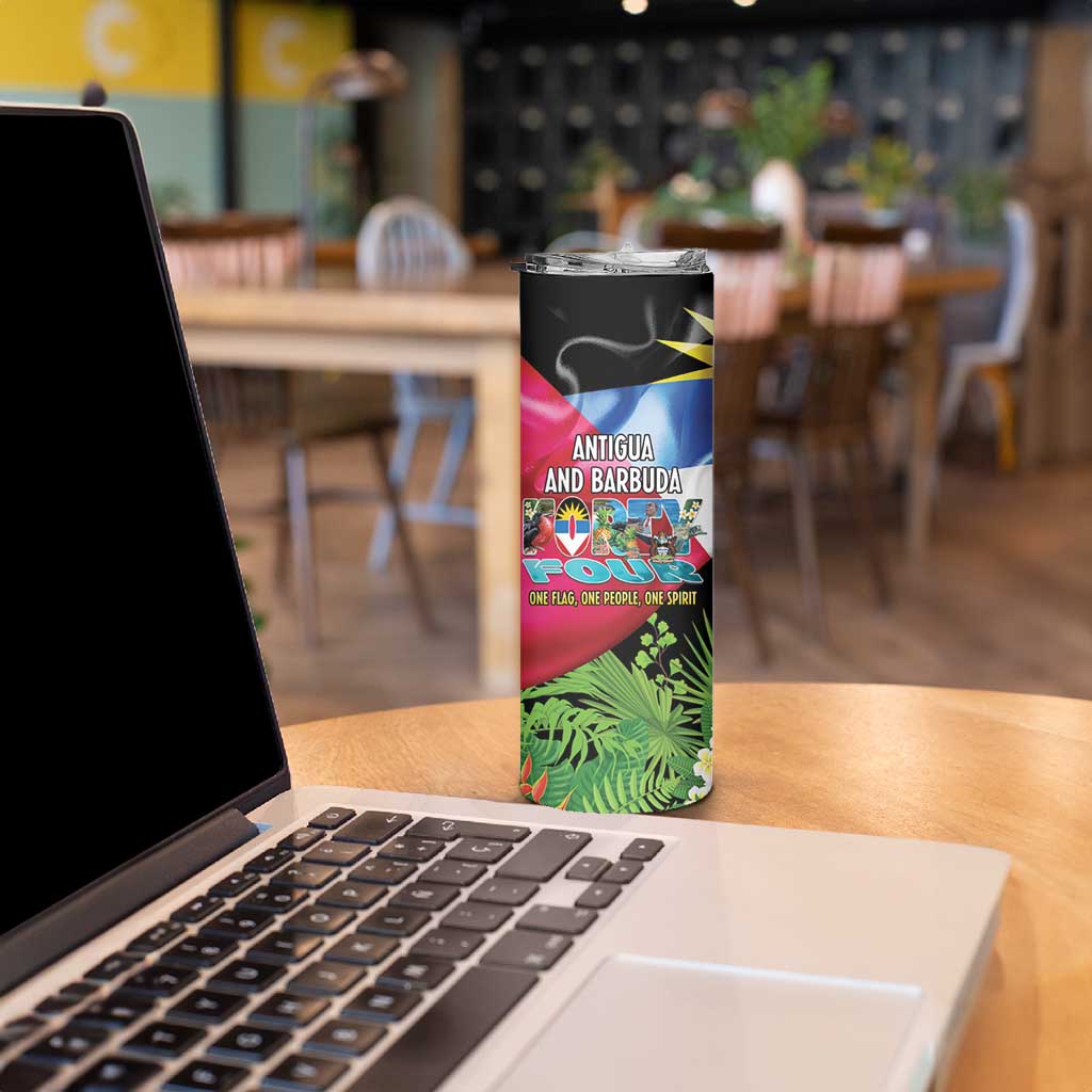 Antigua and Barbuda Independence Day Skinny Tumbler 44th Anniversary One Flag One People One Spirit - Wonder Print Shop