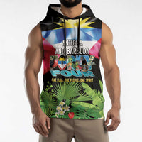 Antigua and Barbuda Independence Day Sleeveless Hoodie 44th Anniversary One Flag One People One Spirit - Wonder Print Shop