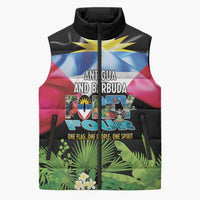 Antigua and Barbuda Independence Day Sleeveless Puffer Jacket 44th Anniversary One Flag One People One Spirit - Wonder Print Shop