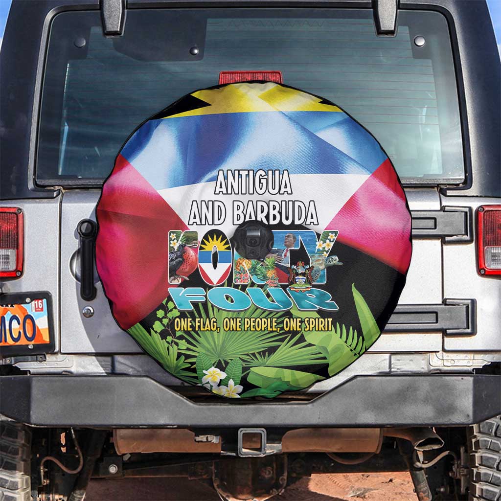 Antigua and Barbuda Independence Day Spare Tire Cover 44th Anniversary One Flag One People One Spirit - Wonder Print Shop