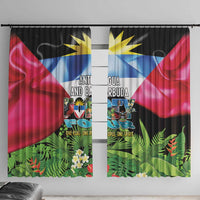 Antigua and Barbuda Independence Day Window Curtain 44th Anniversary One Flag One People One Spirit - Wonder Print Shop