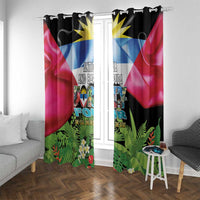 Antigua and Barbuda Independence Day Window Curtain 44th Anniversary One Flag One People One Spirit - Wonder Print Shop