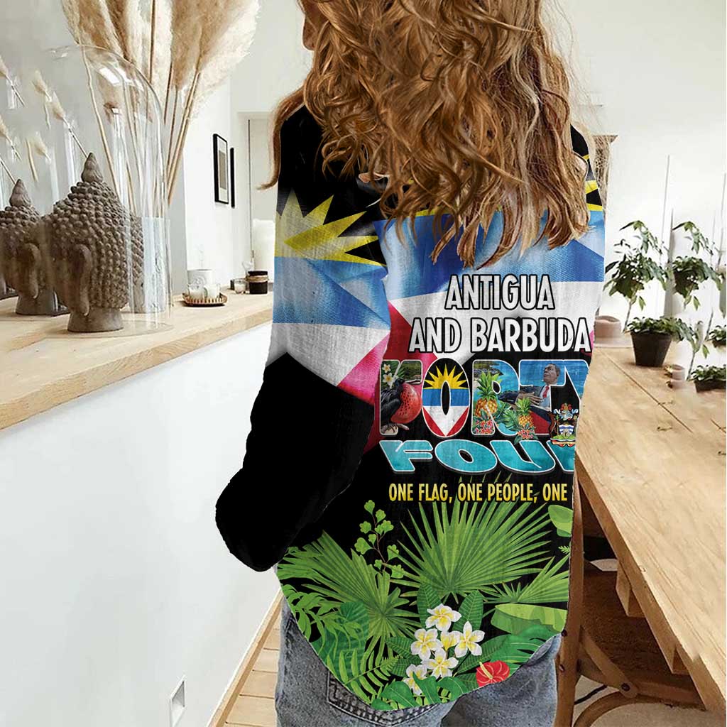 Antigua and Barbuda Independence Day Women Casual Shirt 44th Anniversary One Flag One People One Spirit - Wonder Print Shop