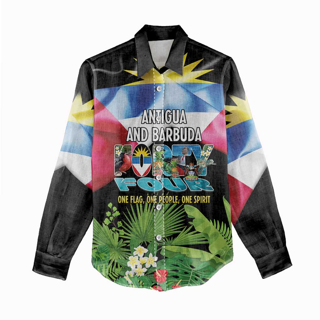 Antigua and Barbuda Independence Day Women Casual Shirt 44th Anniversary One Flag One People One Spirit - Wonder Print Shop