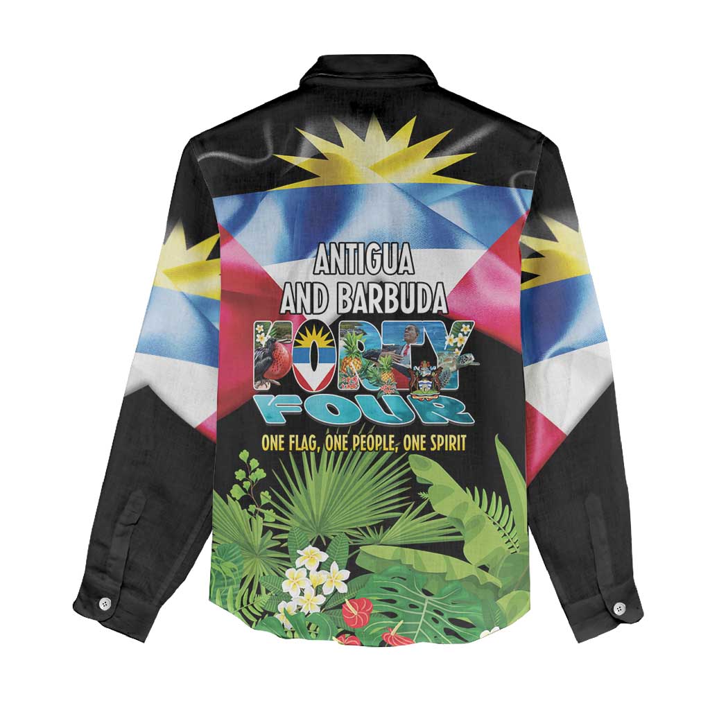 Antigua and Barbuda Independence Day Women Casual Shirt 44th Anniversary One Flag One People One Spirit - Wonder Print Shop