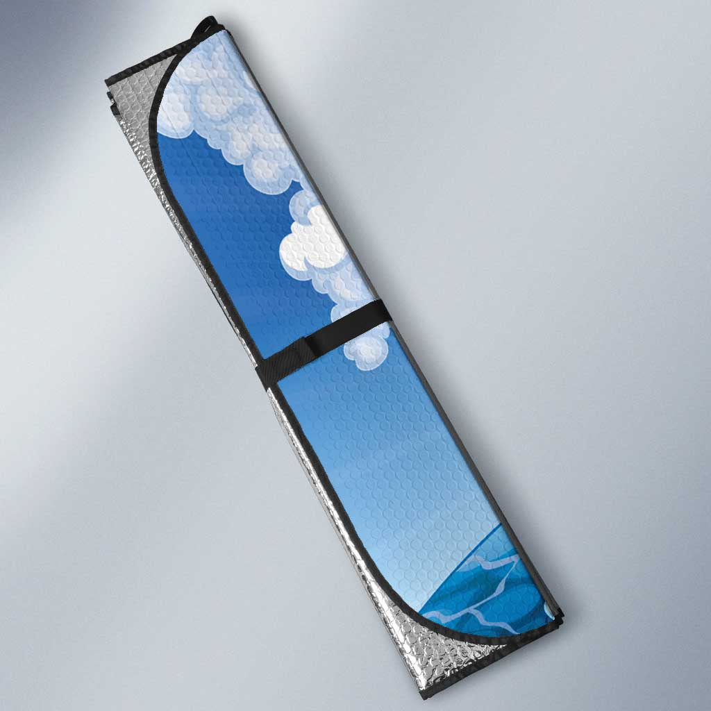 Barbados Independence Day Auto Sun Shade Gold Trident and Flying Fish - Wonder Print Shop