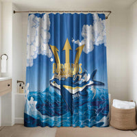 Barbados Independence Day Bathroom Set Gold Trident and Flying Fish - Wonder Print Shop