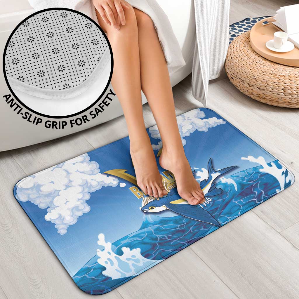 Barbados Independence Day Bathroom Set Gold Trident and Flying Fish - Wonder Print Shop