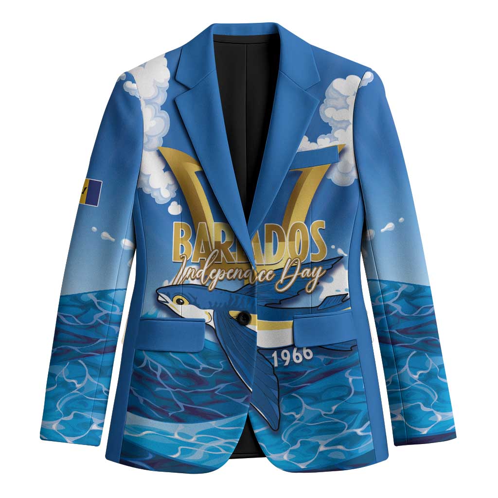 Barbados Independence Day Blazer Gold Trident and Flying Fish - Wonder Print Shop