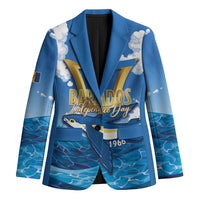 Barbados Independence Day Blazer Gold Trident and Flying Fish - Wonder Print Shop