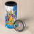 Barbados Independence Day 4 in 1 Can Cooler Tumbler Gold Trident and Flying Fish - Wonder Print Shop